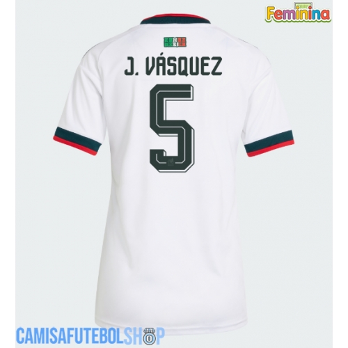 Camisa de time de futebol México Johan Vasquez #5 Replicas 2º Equipamento Feminina Mundo 2026 Manga Curta